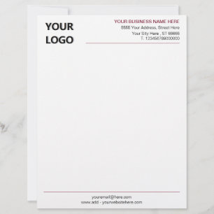 Personlig Business Logotyp Info Letterhead Brevhuvud