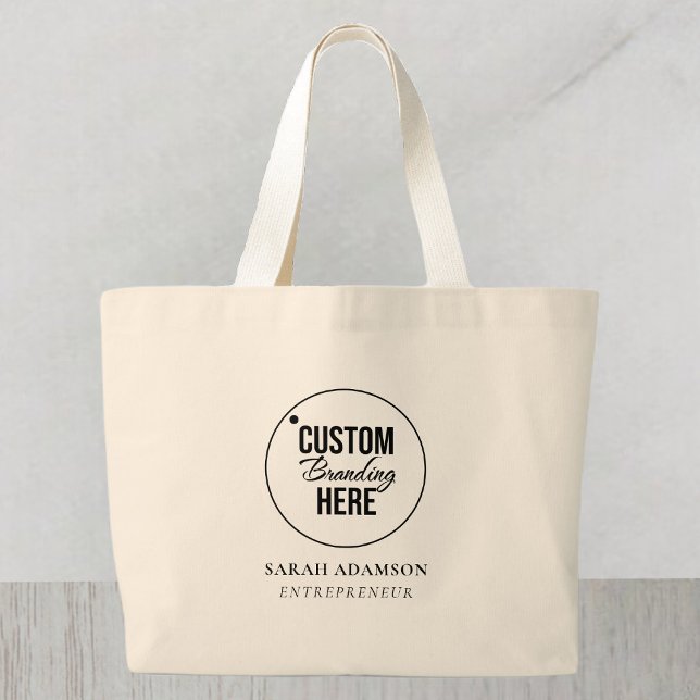 Personlig Business Logotyp Large Canvas Tote Bag Jumbo Tygkasse (logo tote bag)