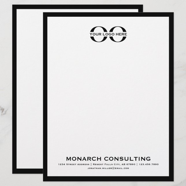 Personlig Business Logotyp Letterhead-mall Brevhuvud (Fram/baksida)