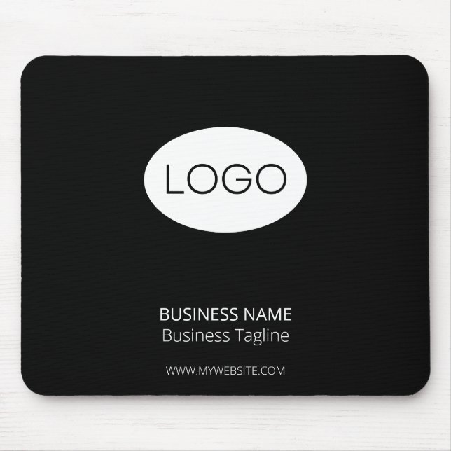 Personlig Business Logotyp, Modern Black Musmatta (Framsidan)
