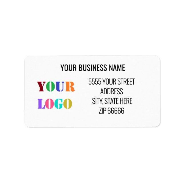 Personlig Business Logotyp Namn Adressetiketter (Framsidan)