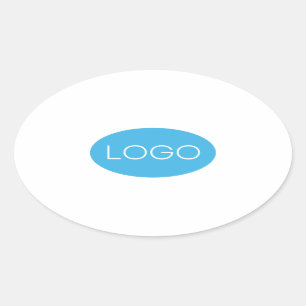 Personlig Business Logotyp Ovalt Klistermärke