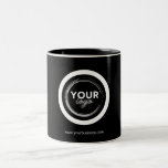 Personlig Business Logotyp Promoting Två-Tonad Mugg<br><div class="desc">Personlig Business logotyp och webbplatsreklam Coffee Mugg - Black.</div>