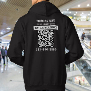 Personlig Business Logotyp QR-kodarbetsinsats Hoodie