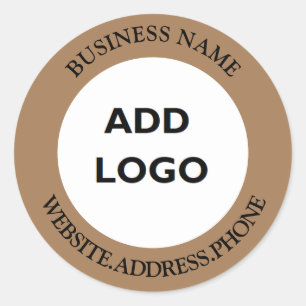 Personlig Business Logotyp Runt Klistermärke