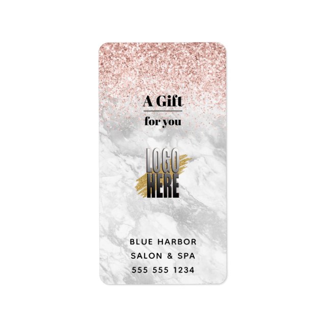 Personlig Business Logotyp Sanitizer Adressetikett (Framsidan)