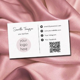 Personlig Business Logotyp Social Media QR-kod Visitkort