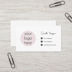 Personlig Business Logotyp Social Media Visitkort