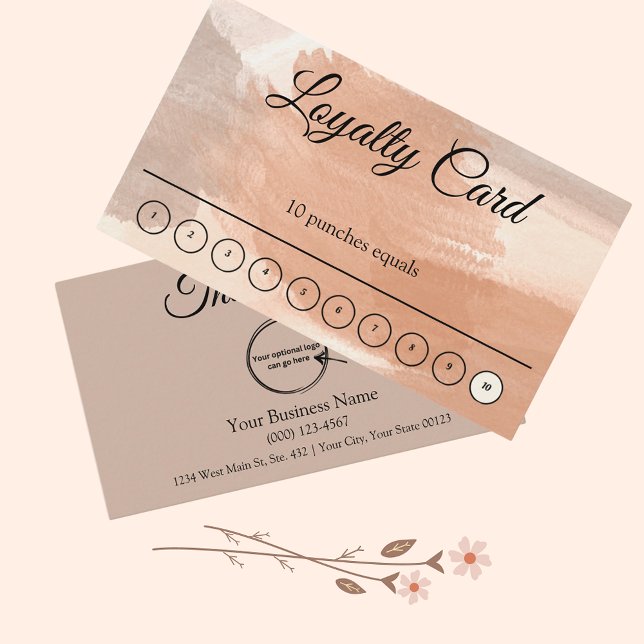 Personlig Business Loyalty Slår kort med Logotyp (Skapare uppladdad)