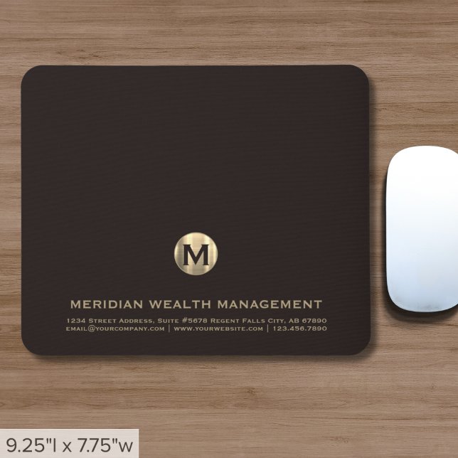 Personlig Business Monogram Mouse Pad Musmatta (Skapare uppladdad)