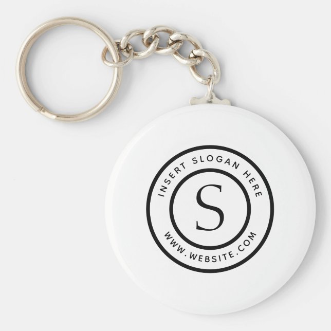 Personlig Business Monogram Nyckelring (Framsidan)