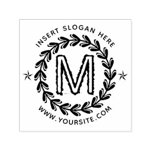 Personlig Business Monogram Round Självfärgande Stämpel