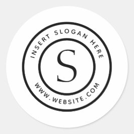 Personlig Business Monogram Runt Klistermärke