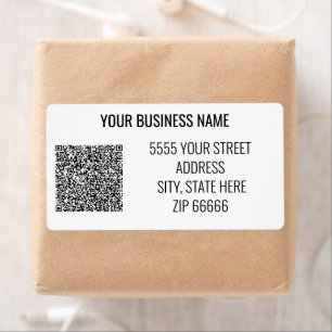 Personlig Business Namn Adress QR-kodsetiketter Fraktsedel