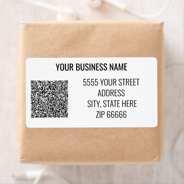 Personlig Business Namn Adress QR-kodsetiketter Fraktsedel (Insitu)