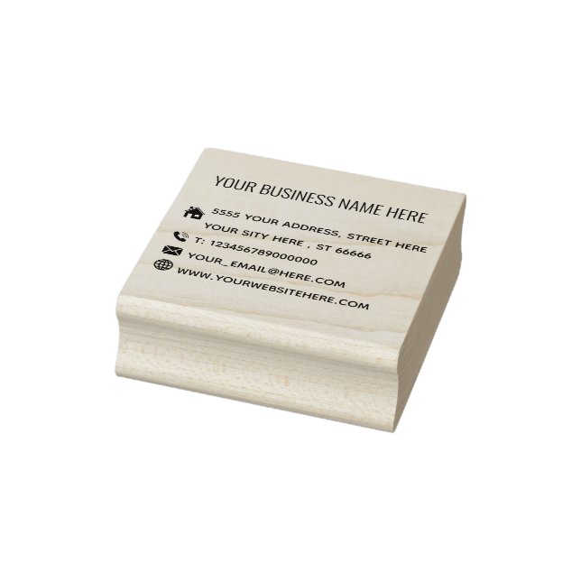 Personlig Business Namn Text Info Rubber Frimärke Stämpel (Stämpel)