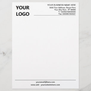 Personlig Business Office Letterhead med Logotyp Brevhuvud
