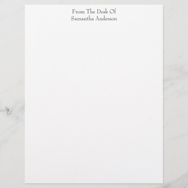 Personlig Business Personal White Letterhead Brevhuvud (Framsida)