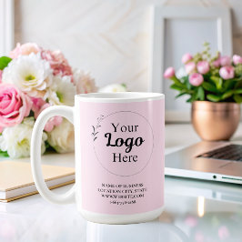 Personlig Business Promotive Logotyp  rosa Kaffemugg
