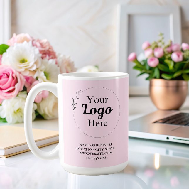 Personlig Business Promotive Logotyp  rosa Kaffemugg (Skapare uppladdad)