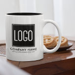 Personlig Business Promotive Logotyp Två-Tonad Mugg<br><div class="desc">Företagsföretaget mugg med din logotyp,  ditt företag namn och webbplatsen adress. Perfekt runt kontoret,  evenemang eller reklamerbjudanden.</div>