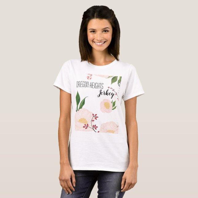 Personlig Business T-Shirt Baby Rosa Cosmos på (Hel framsida)