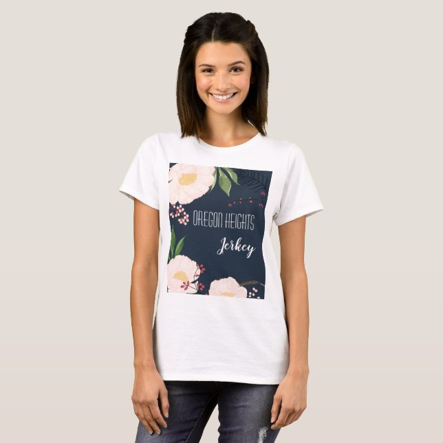 Personlig Business T-Shirt Baby Rosa Cosmos på (Hel framsida)