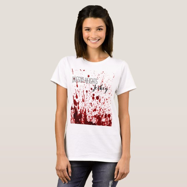 Personlig Business T-Shirt Blood Splatter Vampi (Hel framsida)