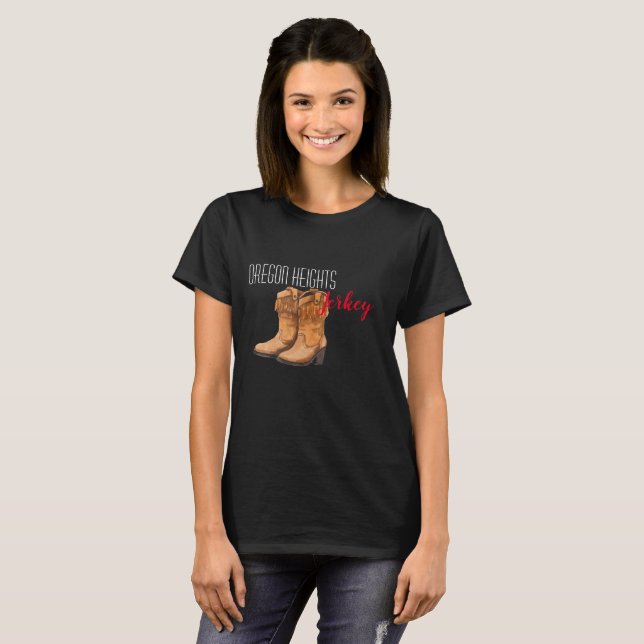 Personlig Business T-Shirt Blue Wood Barn Door (Hel framsida)