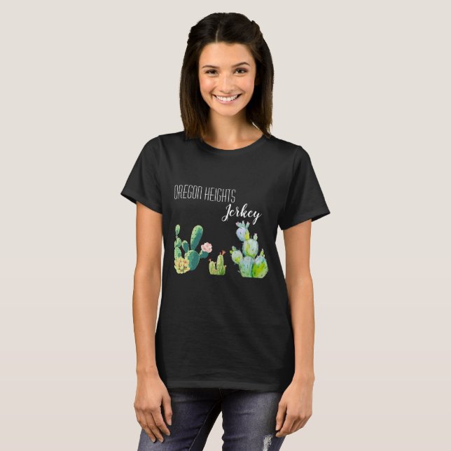 Personlig Business T-Shirt Bohemian Cactus Succ (Hel framsida)