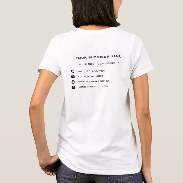 Personlig Business T-Shirt med din namninfo (Baksida)