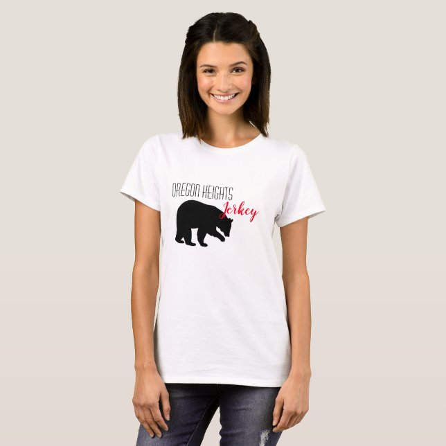Personlig Business T-Shirt Red Buffalo Bear (Hel framsida)
