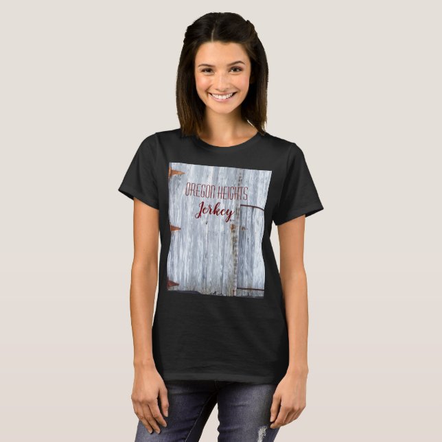 Personlig Business T-Shirt White Tvättar Wood Barn (Hel framsida)