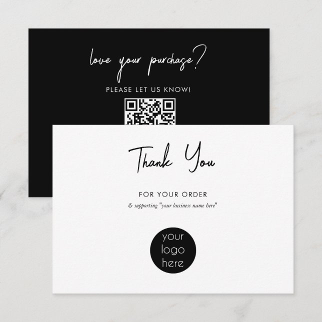 Personlig Business Tack Logotyp (Fram/baksida)