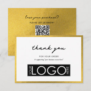 Personlig Business Tack Logotyp Luxury Guld Kort