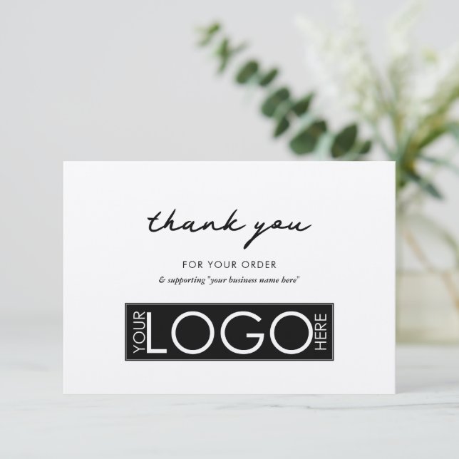 Personlig Business Tack Logotyp Rustic Kraft (Stående Fram)