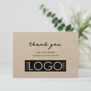 Personlig Business Tack Logotyp Rustic Kraft