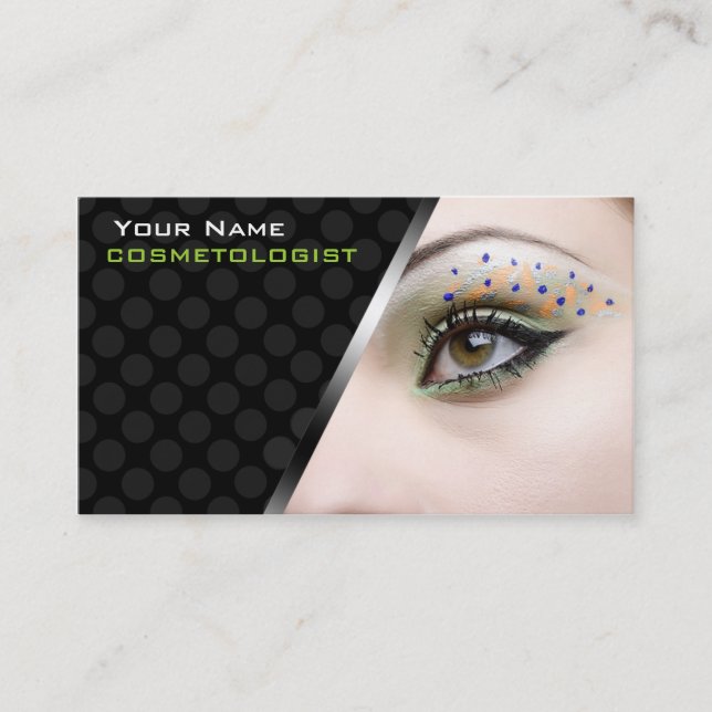 Personlig BusinessCard för makeup-artister Visitkort (Framsida)