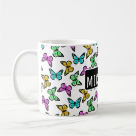 Personlig Butterflies Kaffemugg