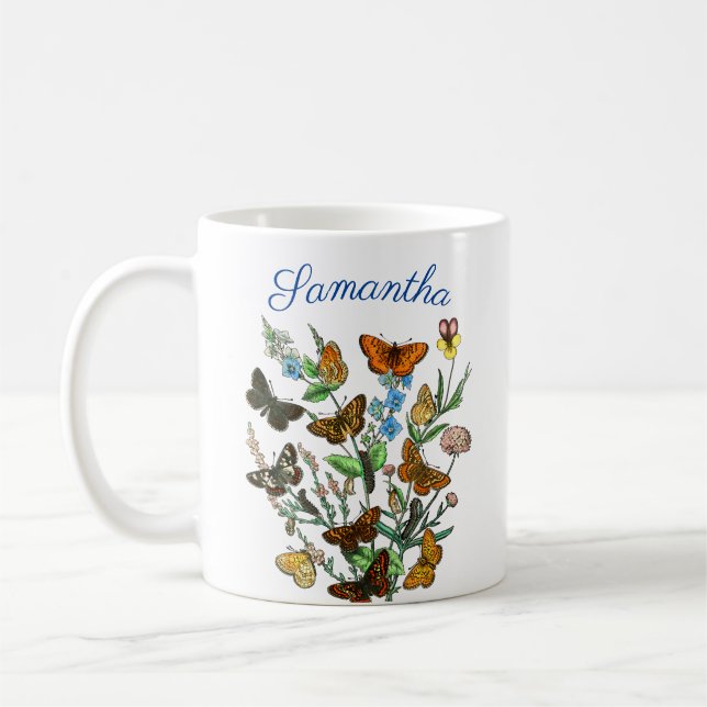 PERSONLIG BUTTERFLIK FRÅN NATUR KAFFEMUGG (Vänster)