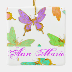 Personlig Butterfly Ceramic Ornament