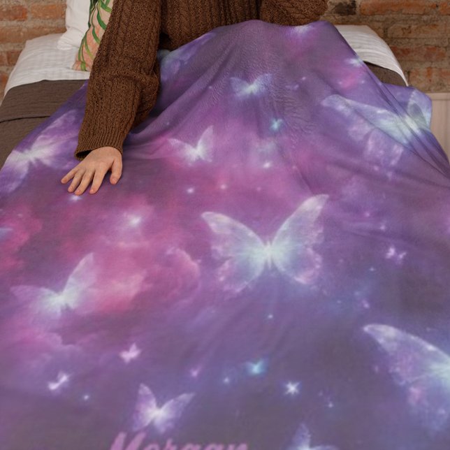 Personlig Butterfly Fantasy Art Fleecefilt (Skapare uppladdad)