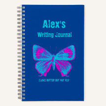 Personlig Butterfly, färglös fjäril Journal