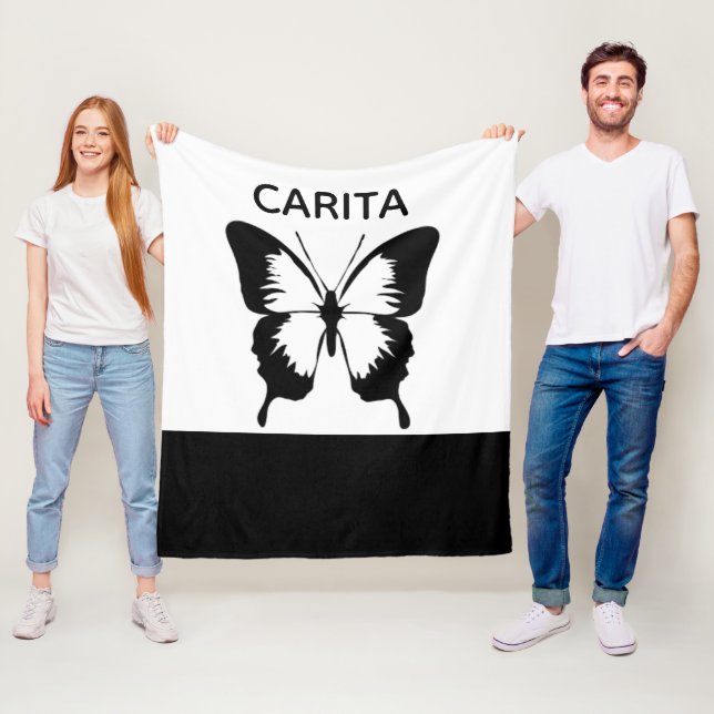 Personlig Butterfly Fleece Blanket (På plats)