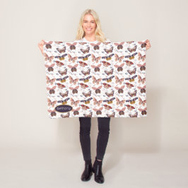 Personlig Butterfly Mönster Baby Blanket Fleecefilt