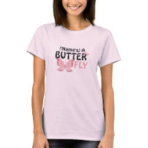 Personlig Butterfly Namn T-Shirt