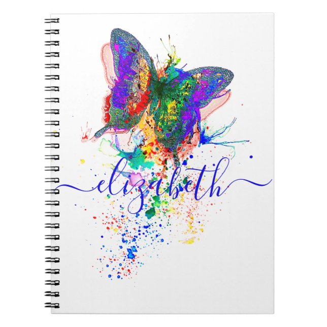 Personlig-butterfly-stänk Anteckningsbok (Framsidan)