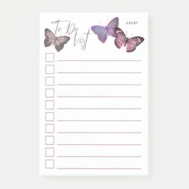 Personlig Butterfly to Do List Post-it Block