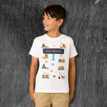 Personlig byggtruck T-shirt för pojkar