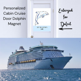 Personlig Cabin Cruise Door CUTE Dolphin Magnet
